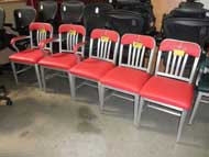 Vintage Slat Back Chairs (Red)
